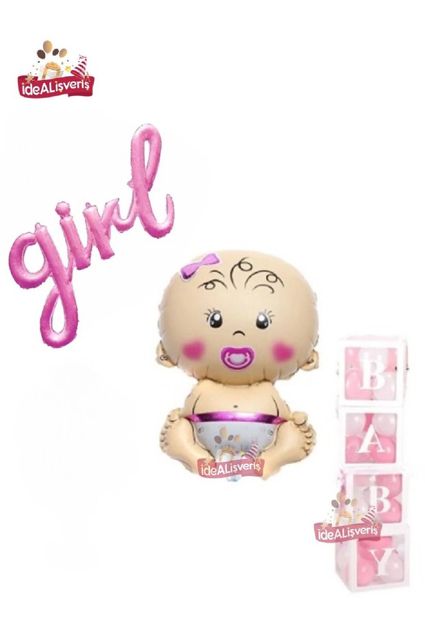 Economical Hospital Room Decoration Set Baby Girl Foil - Girl Foil - 4 Baby Boxes