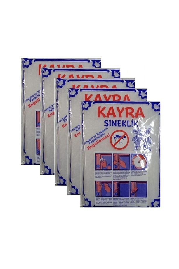 5 Adet Tek Kanat Sineklik Tül Sök Tak Yıka (75x125 Cm ) Çift Taraflı Bant Içindedir - 1