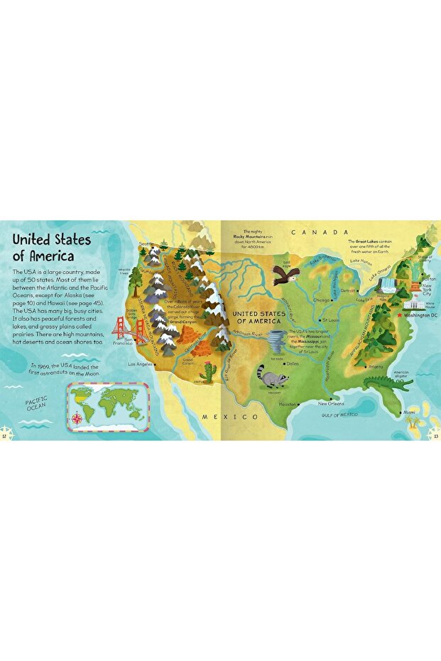 First Atlas - 20 Great and One Lightweight World Map for Your Movement Tracks Included - 3
