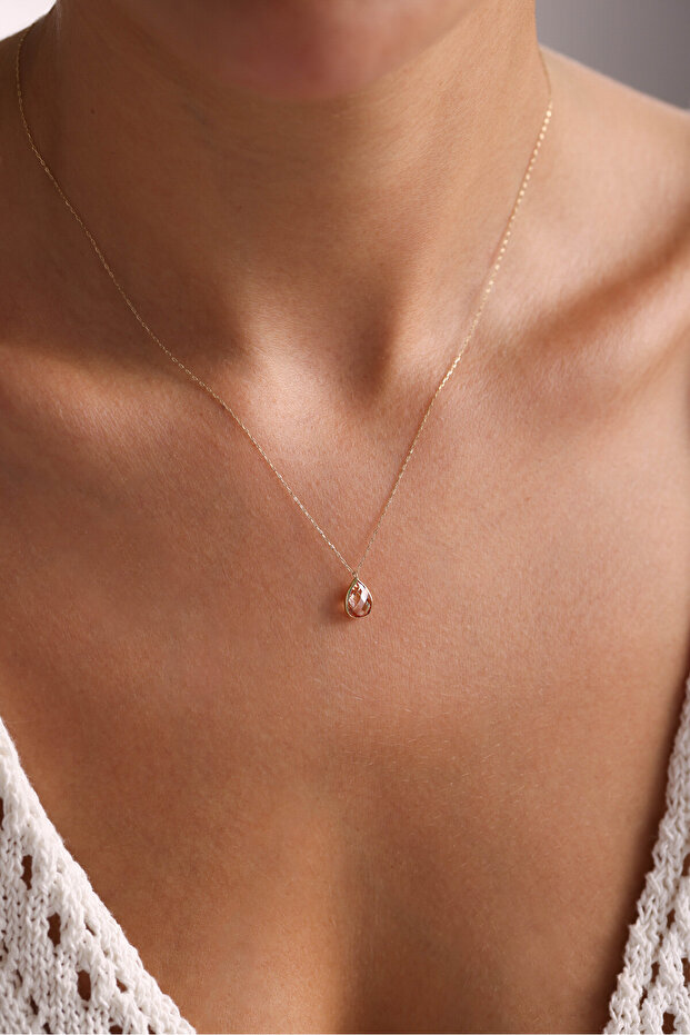 Altın Damla Kolye - 1