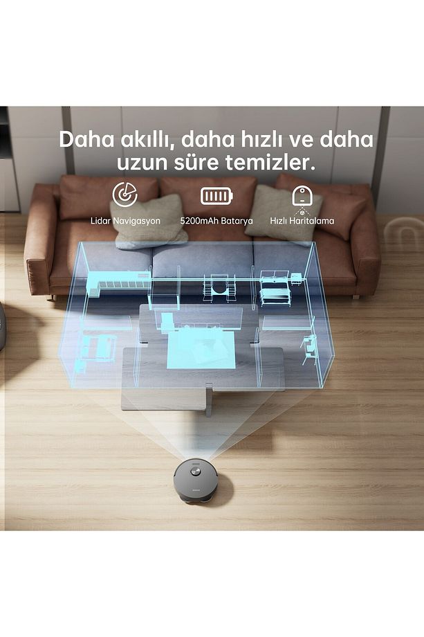 Robot Süpürge, 7000Pa Emiş,    Saçlar ve Halılar için İdeal 5200 Pa Emiş Gücü - 3