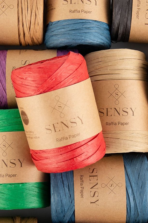 Premium 400 Metre Rafya Ip Çanta Ipi Raffia Ip Kağıt Ip Supla Ipi 250 Gram Sütlü Kahve - 6