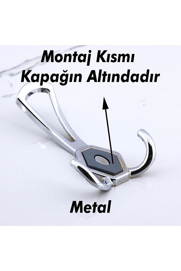 Askı Dolap Askılık Askılığı Banyo Mutfak Askısı Duvar Kapı Arkası Elbise Kıyafet Vestiyer Krom - 3