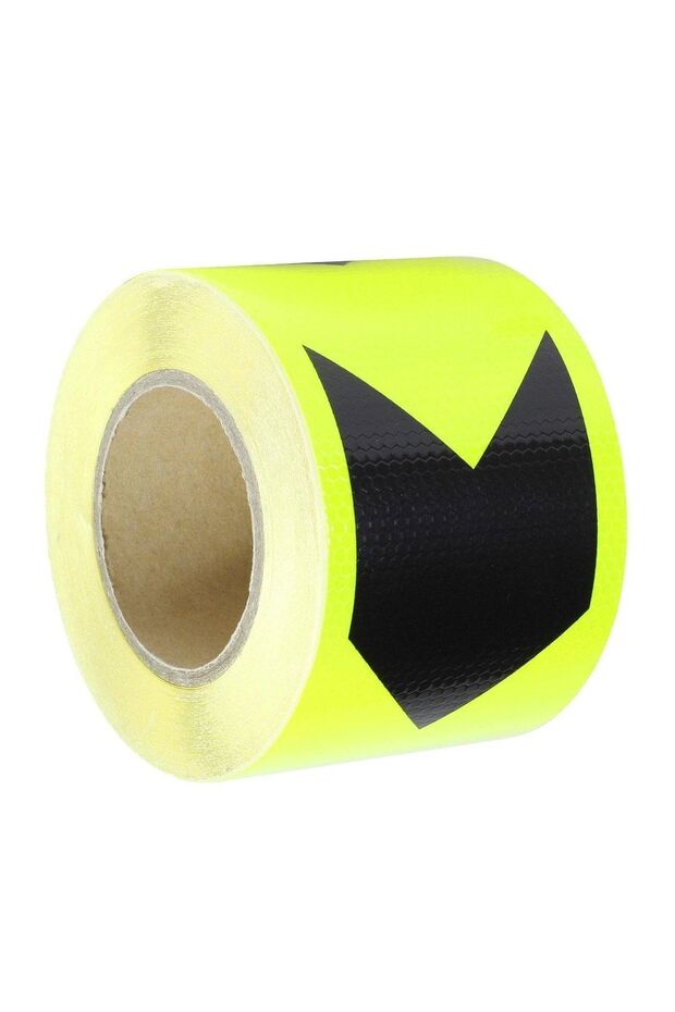 10 Meters Reflective Reflective Highlighter Strip Tape Yellow-black Reflective Warning Tape 10 Cm