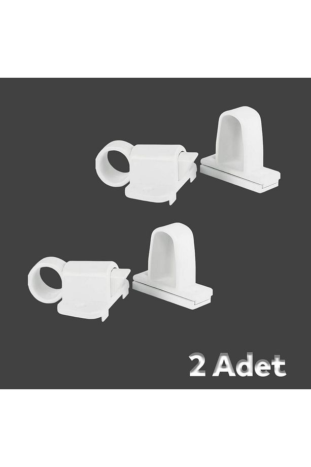 Pencere Kapı Sineklik Kapama Çarpma Kilit Plastik Pratik Tutucu Pimapen PVC Aparat 2 Adet - 4