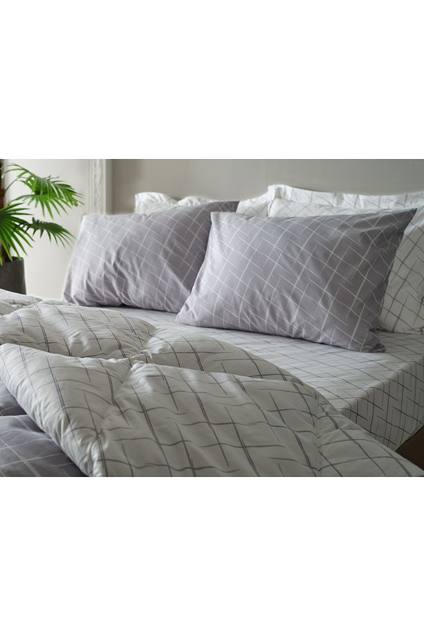 Easy Cotton Glimmer Comforter Set Tek Kişilik - Gri - 5