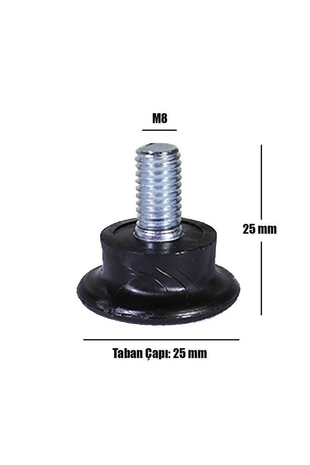 Bingo Rotil Ayak M8 Civatalı 25 Mm Profil Ayağı 2.5 Cm (10 Adet) - 3