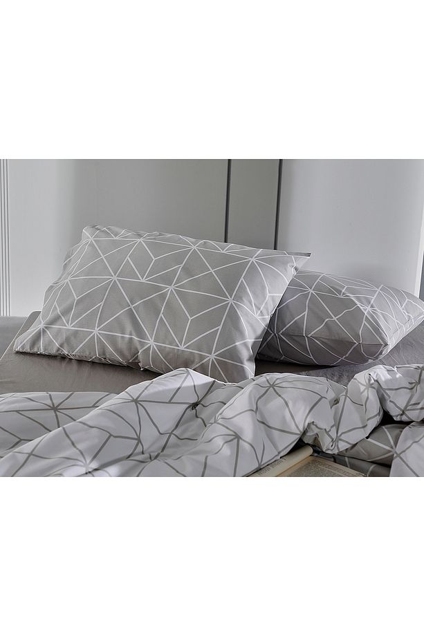 Ranforce Polka Nevresim Takımı Tek King Size - Gri - 6