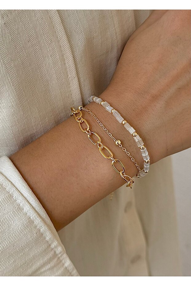 Combination Silk Bead Women's Set Trendy Bracelet