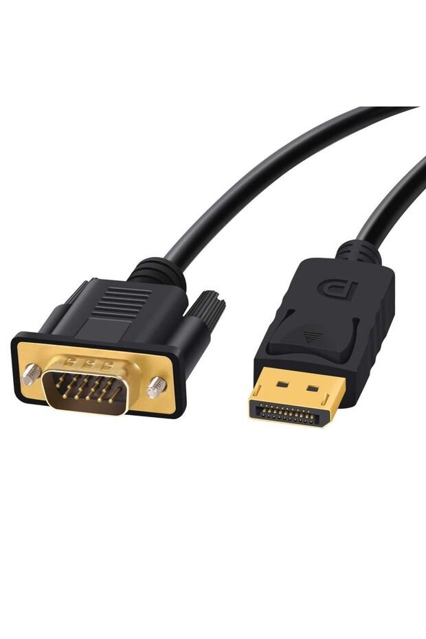 1.8 Metre Display Port To Vga Kablo Display Vga Dp To Vga 1.8m Displayport Erkek Vga Erkek Kablo - 4