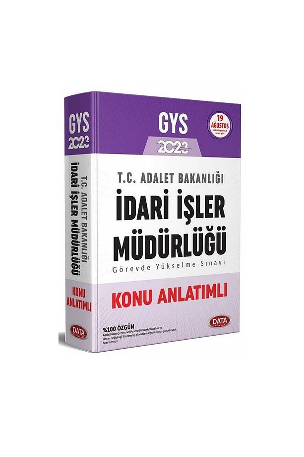 Data 2023 Gys Adalet Bakanlığı Idari Işler Müdürlüğü Konu Anlatımlı Görevde Yükselme - 1
