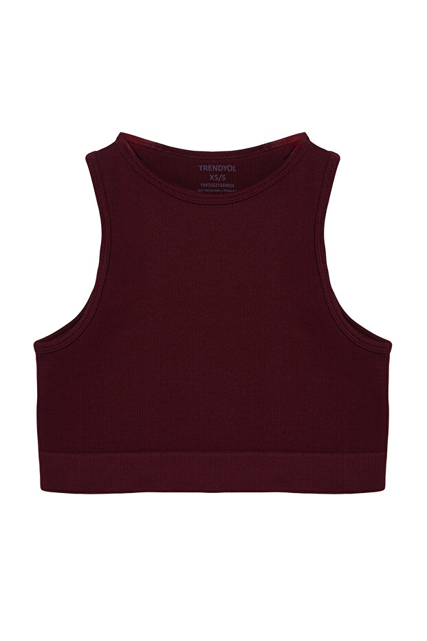 Mürdüm Seamless/Dikişsiz Fitilli ve Hafif Destekli/Şekillendirici Örme Spor Sütyeni TWOSS21SS0024 - 6