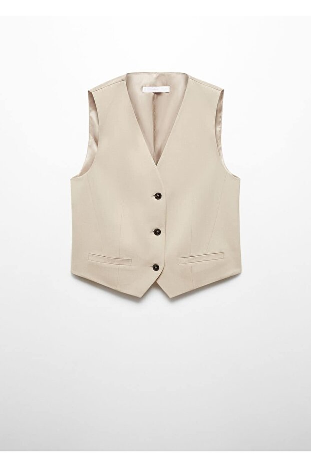 Düğmeli takım yelek - 3