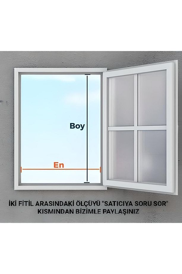 Menteşeli Beyaz Kapı Sinekliği Kapı Ve Balkon Sinekliği , Sineklik (EN: 0-95CM, BOY: 0-210CM) - 3