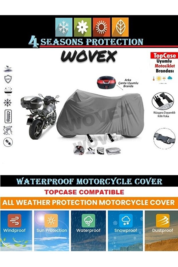 Volta VS2 Motorcycle Cover, Rear Bag Compatible Cover/Pocket