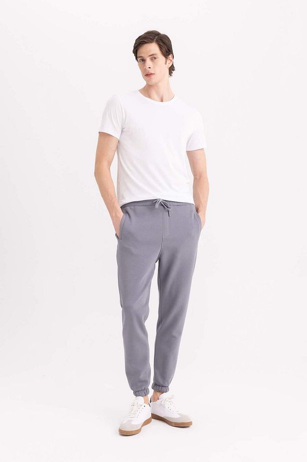 Standart Fit Jogger Eşofman Altı Beli Bağcıklı Cepli Basic Düz Lastikli Paça A6468ax23au - 3