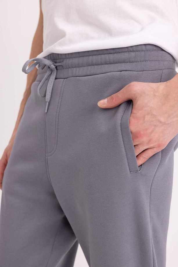 Standart Fit Jogger Eşofman Altı Beli Bağcıklı Cepli Basic Düz Lastikli Paça A6468ax23au - 5