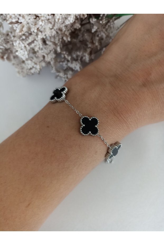 Steel Silver Color Brand Model Clover Bracelet