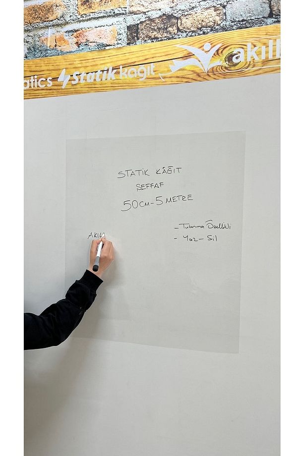 Kes Kullan Statik Kağıt 50 Cm X 5 Metre Akıllı Şeffaf Tahta - 4