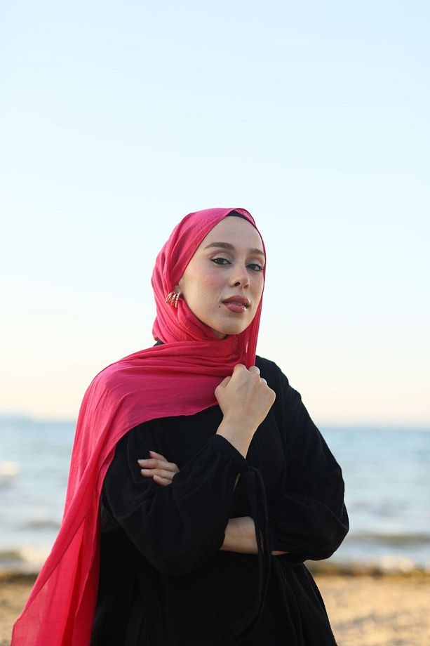 Neo Pamuk Şal Fuşya - 3