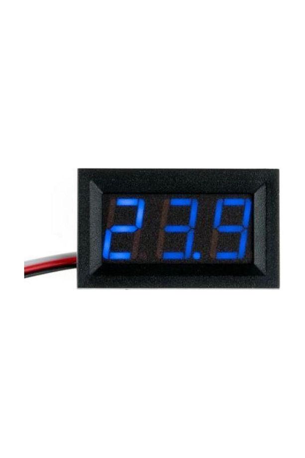 0.56'' 0-100V 3 Kablolu Dc Mavi Panel Tipi Voltmetre - 2