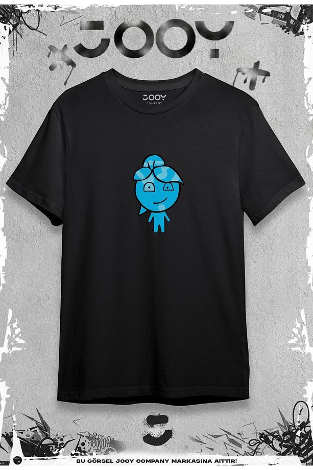 Ateş Ve Su Tasarım Sevgili Çift Kombini Siyah Oversize Tshirt 2'li Set - 4