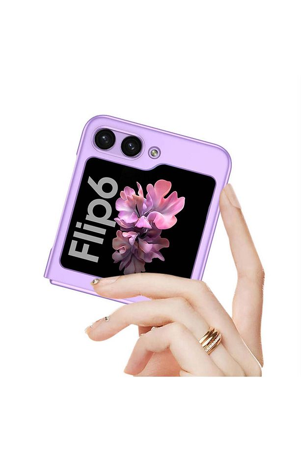 Samsung Galaxy Z Flip 6 Kılıf Ultra İnce Renkli Sert Kıpta Kapak Mat Parmak izi Yapmaz Katlanabilir - 5