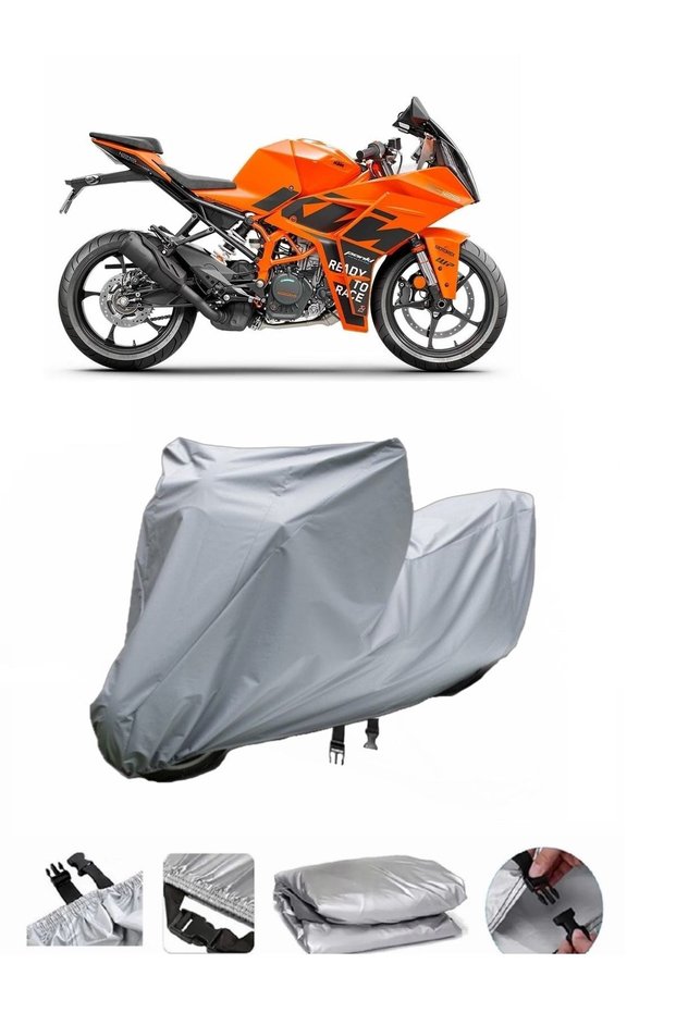 The KTM 125 RC Motorcycle Cover is not compatible with the rear Bag .