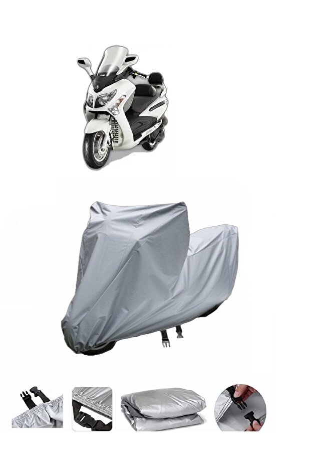 Sym Gts 250i Evo - مشمع دراجة نارية، متوافق مع الحقيبة الخلفية