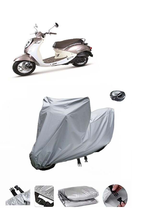Sym Mio 50 Motorcycle Cover Compatible with Rear Bag