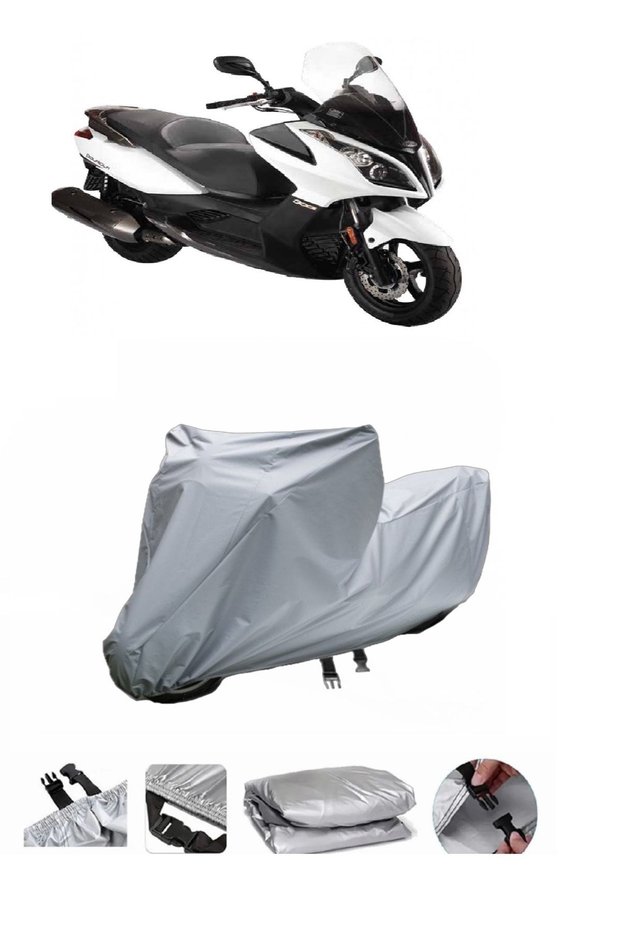 The Kymco Downtown 300i Motorcycle Cover is not compatible with the rear Bag .