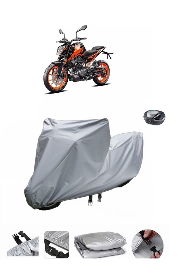 The KTM 200 Duke ABS Motorcycle Cover is not compatible with the rear Bag .