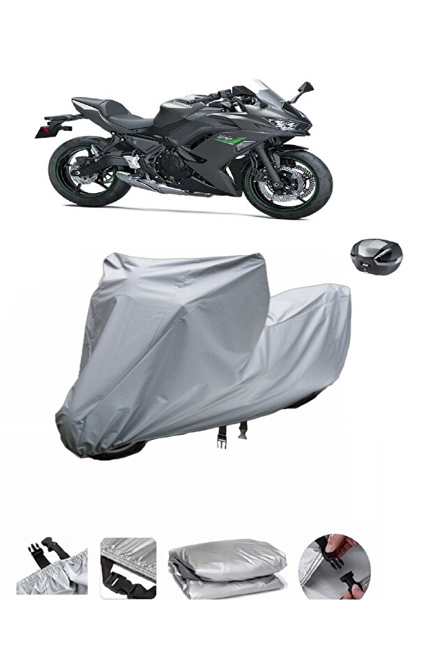 Motorcycle Cover Compatible with Kawasaki Ninja 650 Rear Bag