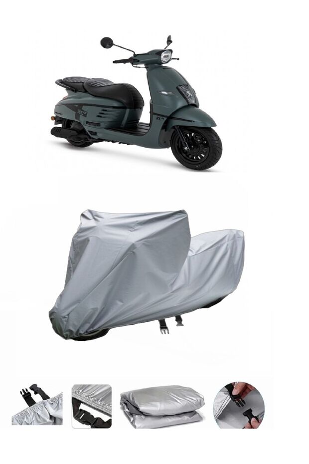 This motorcycle cover is not compatible with the rear Bag of the Peugeot Django 50.
