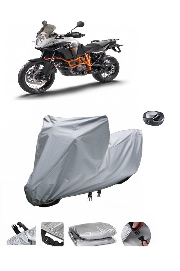 The KTM 1190 Adventure R Motorcycle Cover is not compatible with the rear Bag .
