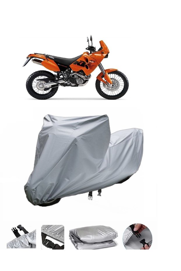 The KTM 640 Adventure Motorcycle Cover is not compatible with the rear Bag .