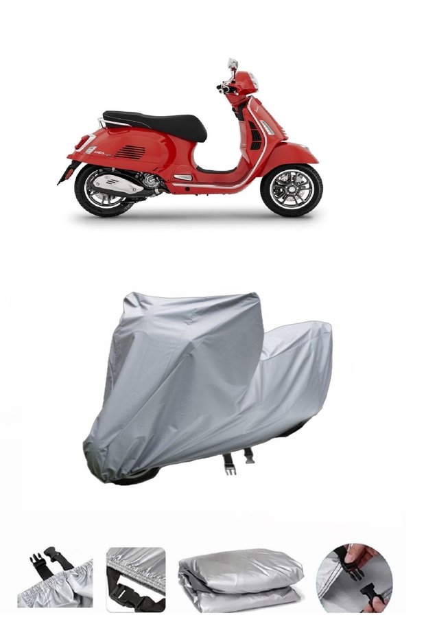 This Vespa GTS 125 Supersport motorcycle cover is not compatible with the rear Bag .