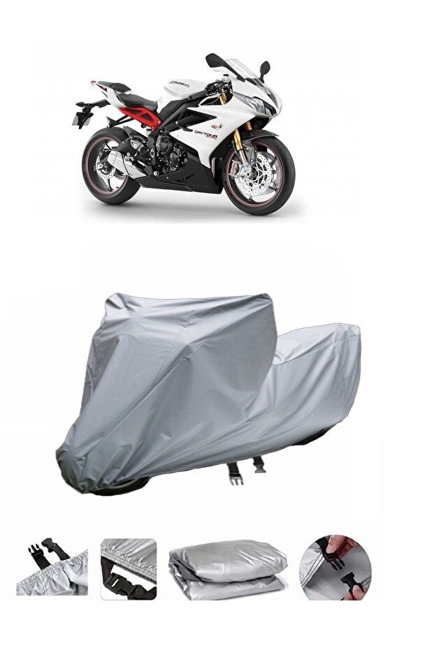 The Daytona 765 Motorcycle Cover is not compatible with rear Bag .