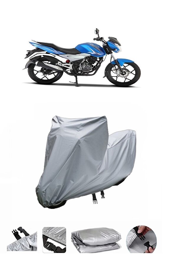 This motorcycle cover is not compatible with the rear Bag of the Bajaj Discover 125 ST.