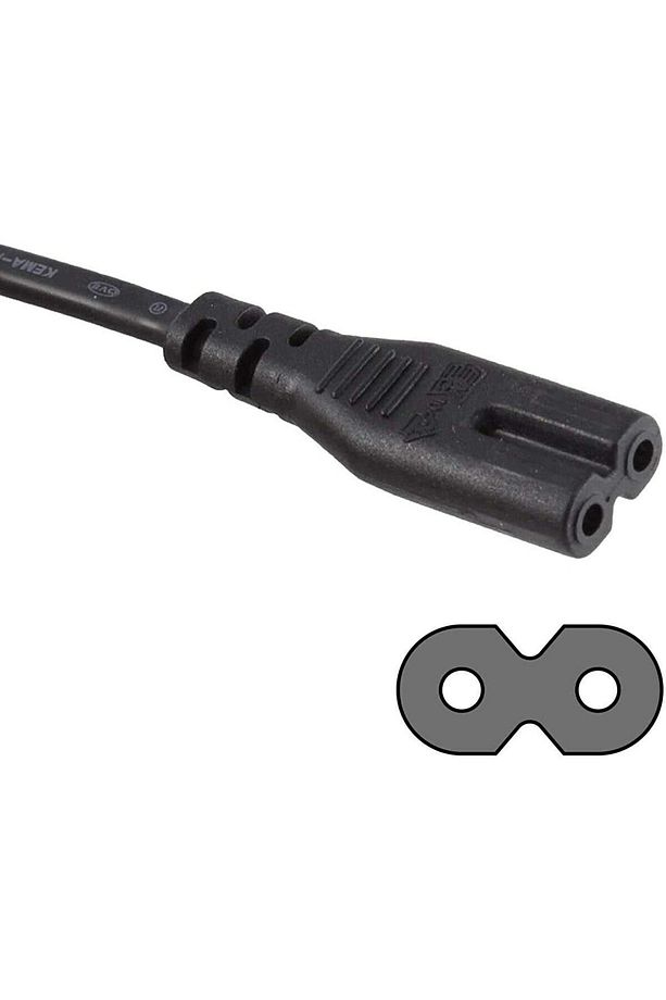 3 Metre Teyp Işıldak Fişi C7 Power Güç Kablosu 3m 2x0.75 Enerji Kablosu 2 Pinli Power Cord - 5