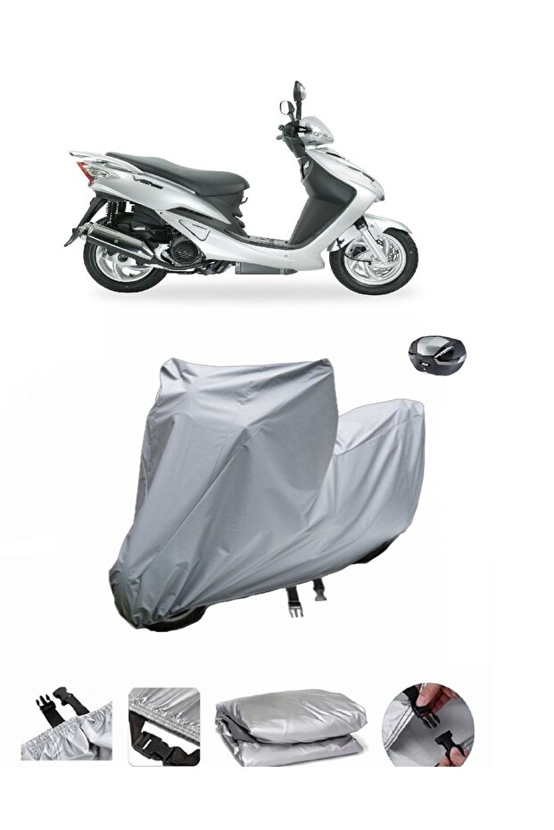 Sym Vs 150 Motorcycle - Back Bag Compatible Tarpaulin