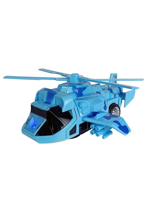 BN65 Dönüşen Oyuncak Robot Helikopter Araba Çarp ve Devam Et Sesli - 4