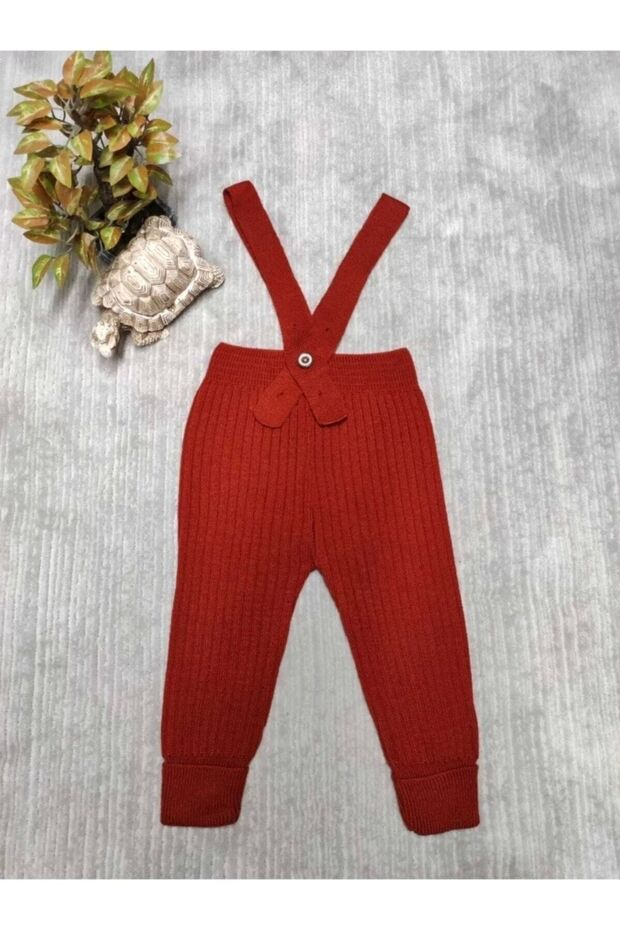 Askılı Fitilli Triko Tayt - 4