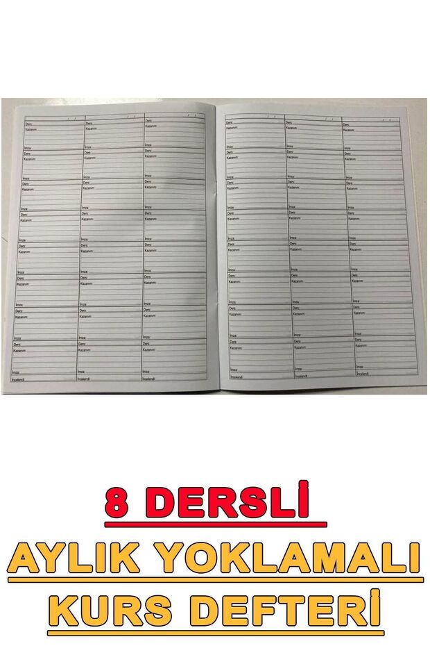 Kurs Defteri 8 Dersli - 4