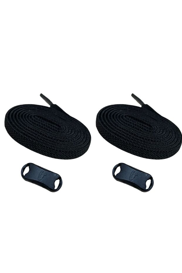 Takbırak Elastic Shoelaces with Elastic Clips 1 Pair of Smart Laces That Do Not Require Tieing 100 Cm
