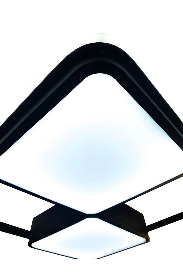Kare Model Led Avize, 3 Renk Aydınlatmalı Kumandalı Dimmerli Modern Tavan Avizesi,salon,ofis Avizesi - 6