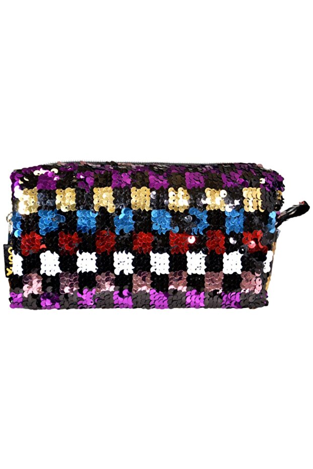 Makyaj Çantası Keçeli Pullu - 1