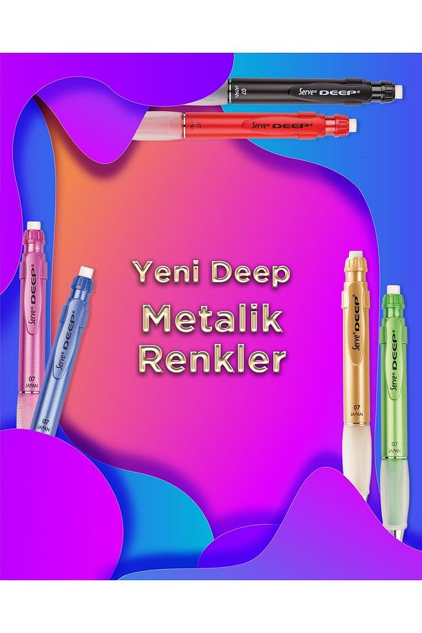 Deep Versatil Uçlu Kalem 0.7mm - Metalik Renkler - 2
