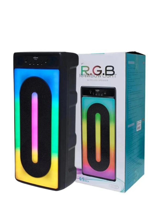 Led Işıklı Bluetooth TF Kart Aux USB Girişli Taşınabilir Speaker Ses Sistemi Hoparlör - 1