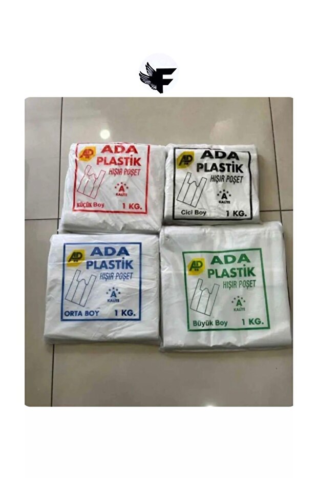 düz beyaz baskısız atlet poşet büyük boy poşet 1 kg mutfak banyo wc çöp poşeti - 1